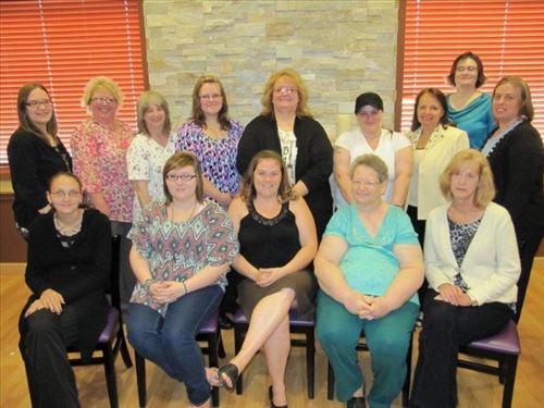 Community Action, Inc.'s New Choices Career Development held graduation May 17, 2012 at the Heritage House in Brookville. Pictured are (front, from left) Kimberly Near; Brianna Pohl; Candace Urban; Donna Campbell; and Cheryl Shedlowski; (back) Amanda Boozer, Career Development Instructor; Lisa Doty, speaker and Director of Marketing at DuBois Business College; Marlene Meckley; Stephanie Ishman; Vicki Snyder; Farah Paul; Michelle DiGilarmo, speaker and Director of Human Resources at Christ the King Manor; Tonya Mauk, Career Development Supervisor; and Crystal White, Career Development Instructor. Graduates not present in photo are Lexi Champion; Emilly Aaron; Janet Keener; Lauryn McAfee; Megan Pape; Amy Alviso; Asa Croasman; and John Stull.